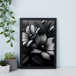 Elegant black wooden photo frame for personalized prints and photos.